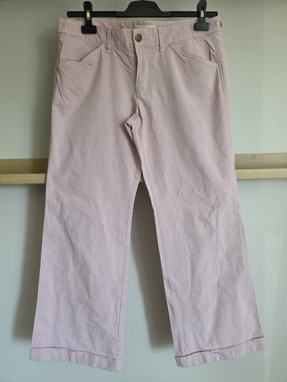 Old Navy Light Pink Wide-Leg Cotton Pants
